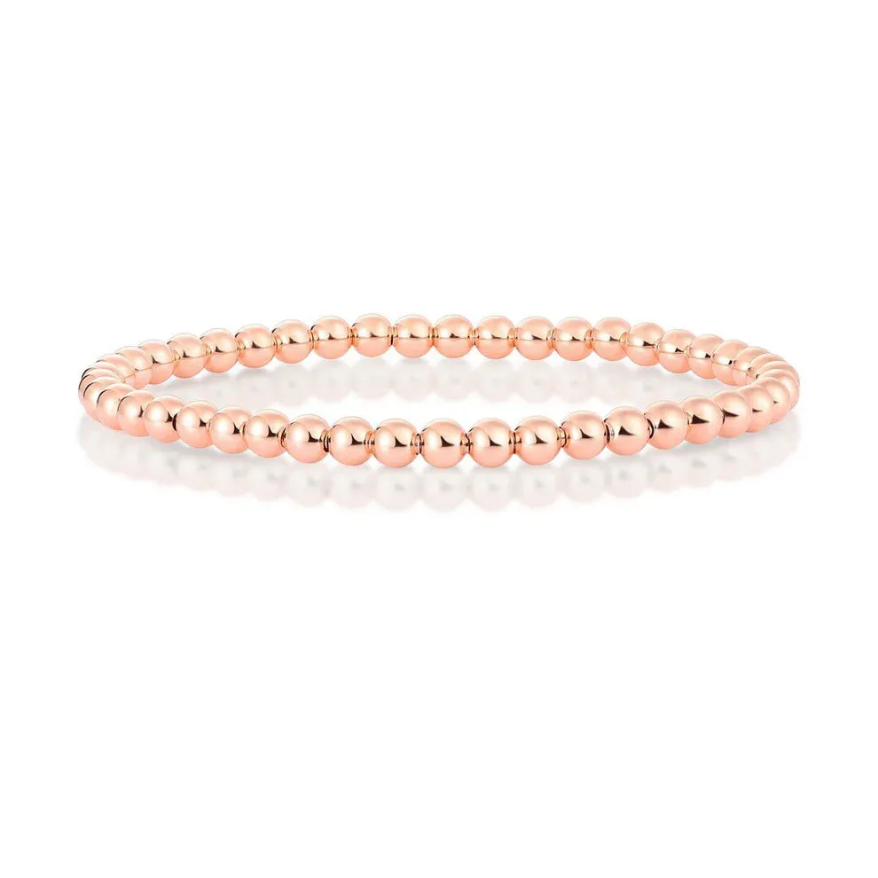 14K GOLD STRETCH BALL BRACELET MEDIUM