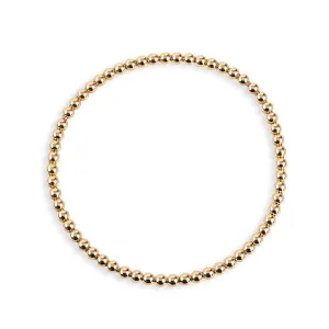14K GOLD STRETCH BALL BRACELET SMALL