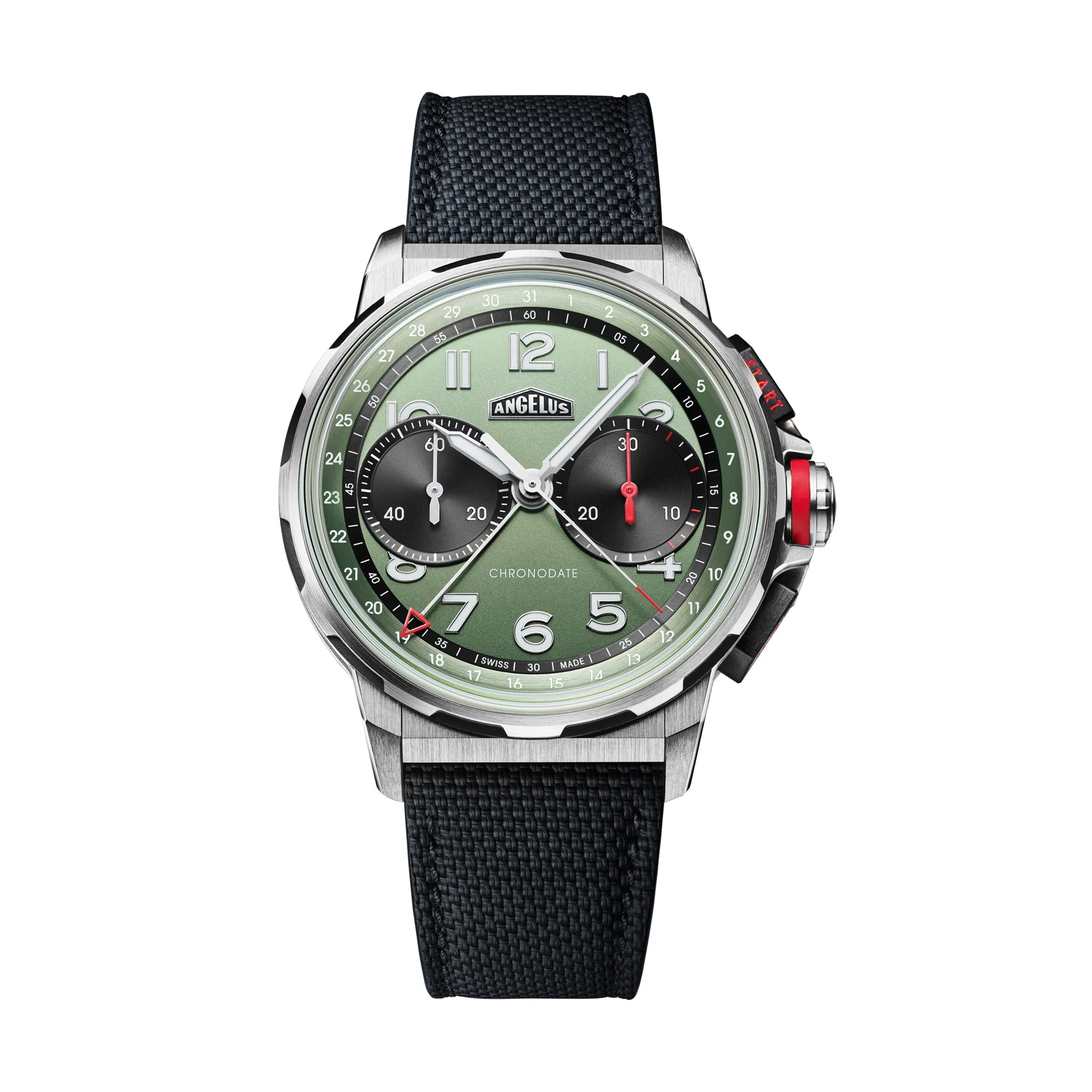 Angelus Chronodate Titanium Green Watch