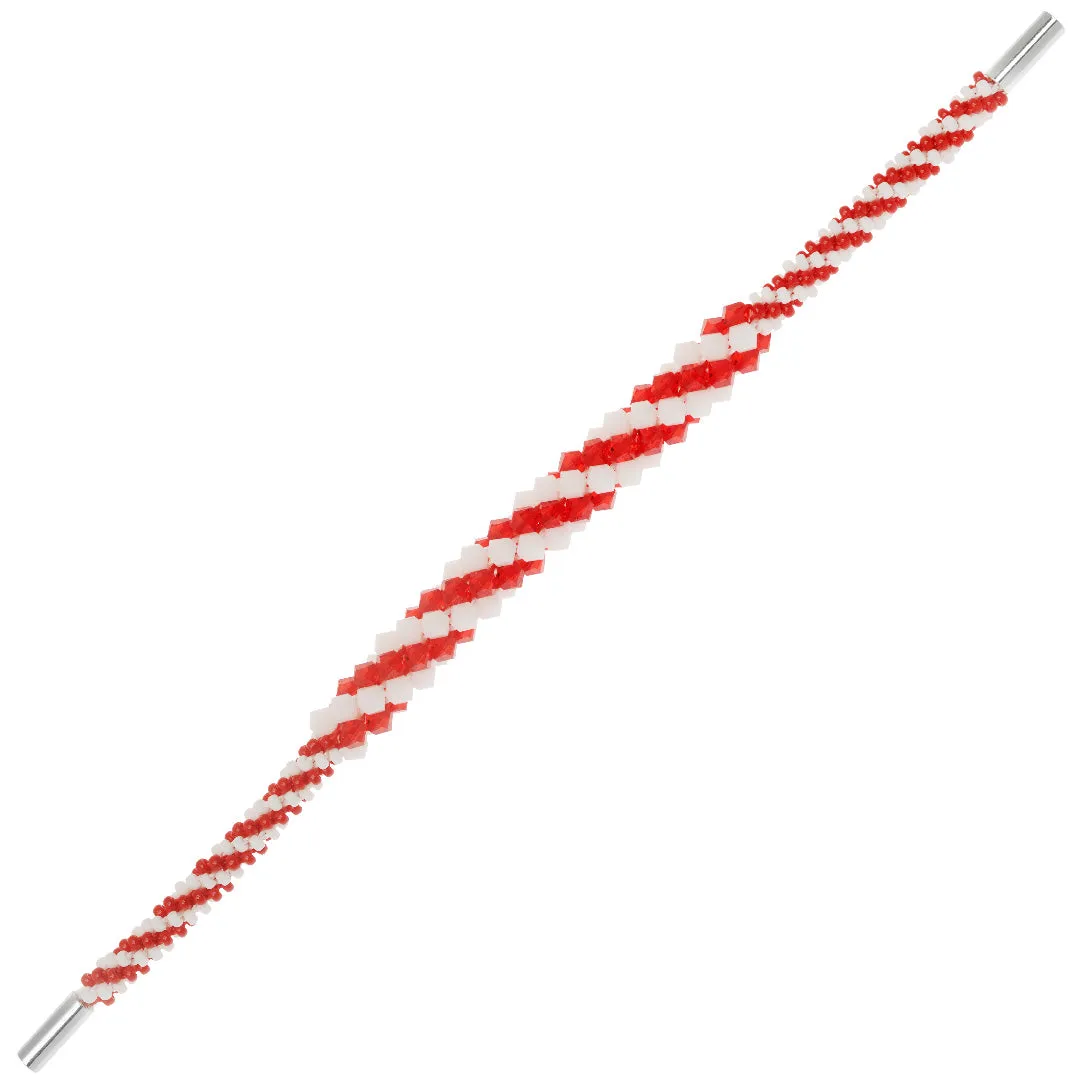 Candy Cane Kumihimo Bracelet (Reboot)
