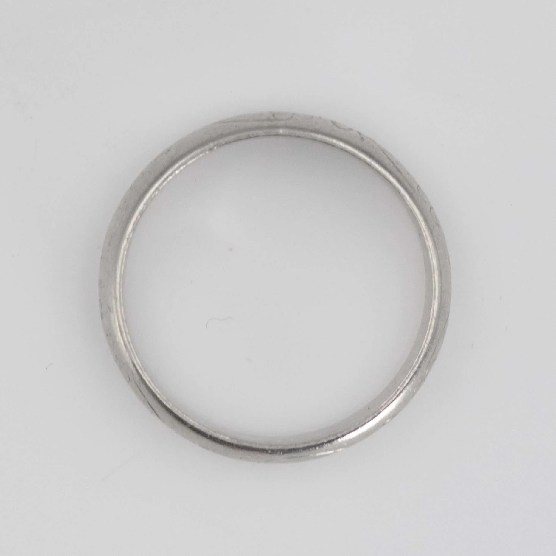 Contemporary Platinum Wedding Band Hallmarked Birmingham 1985