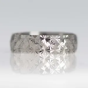 Contemporary Platinum Wedding Band Hallmarked London 1976