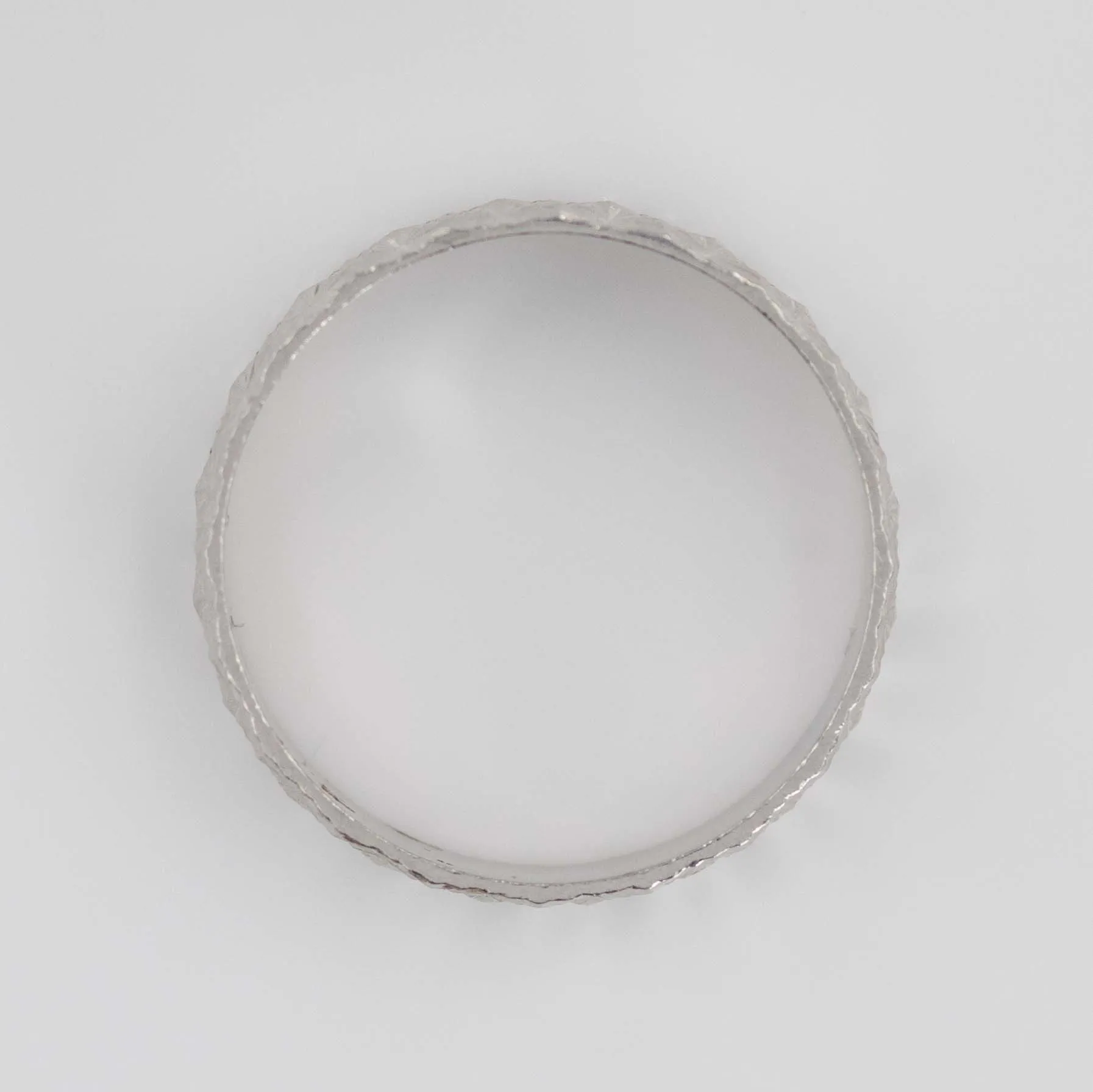 Contemporary Platinum Wedding Band Hallmarked London 1976