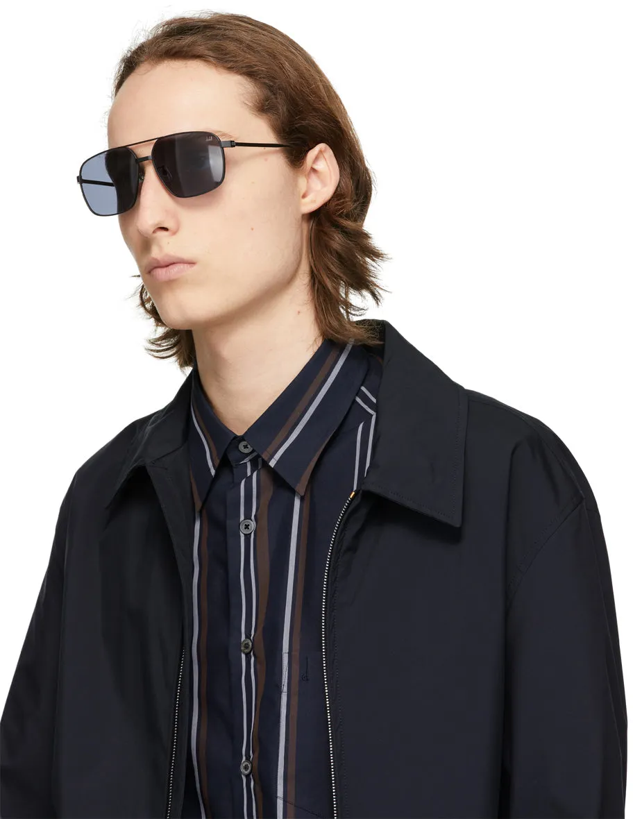 Dunhill Black Titanium Aviator Sunglasses