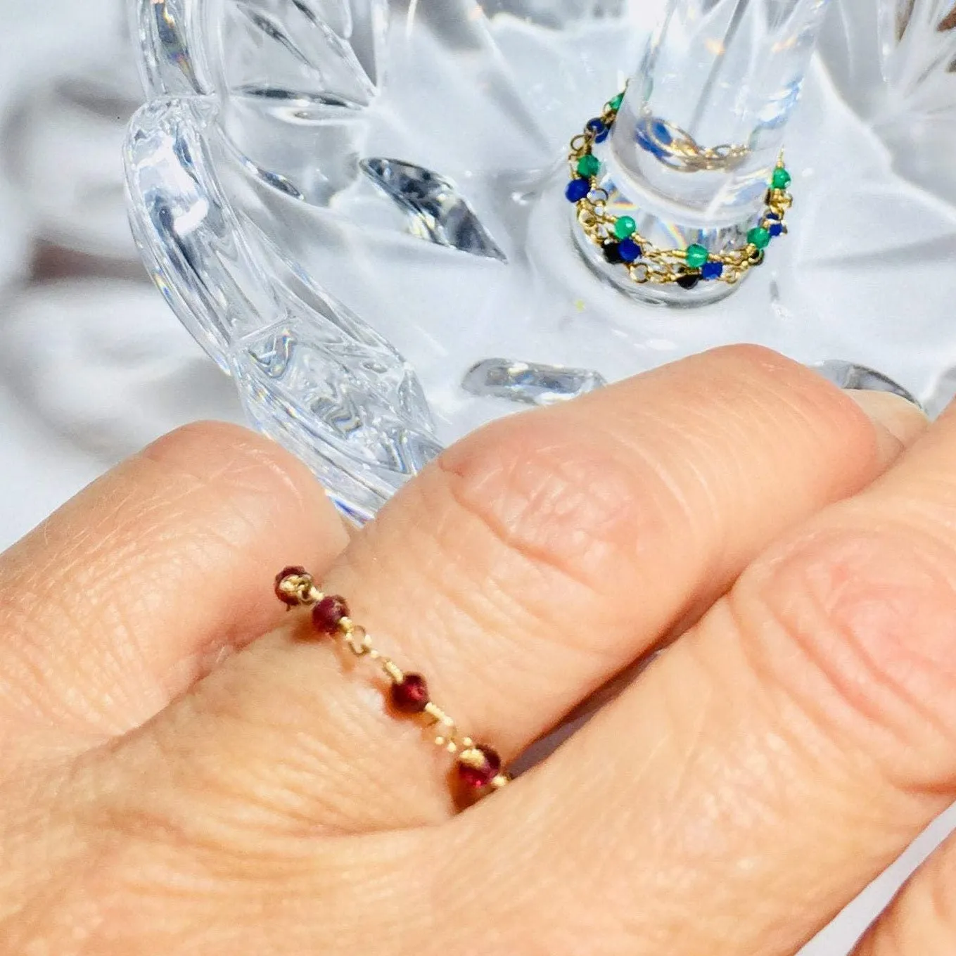 Garnet Beads Ring - Bonbon