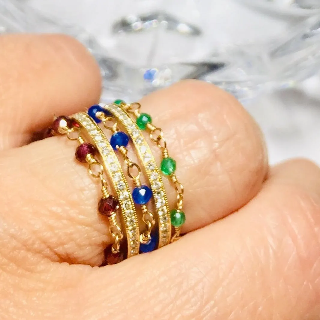 Garnet Beads Ring - Bonbon