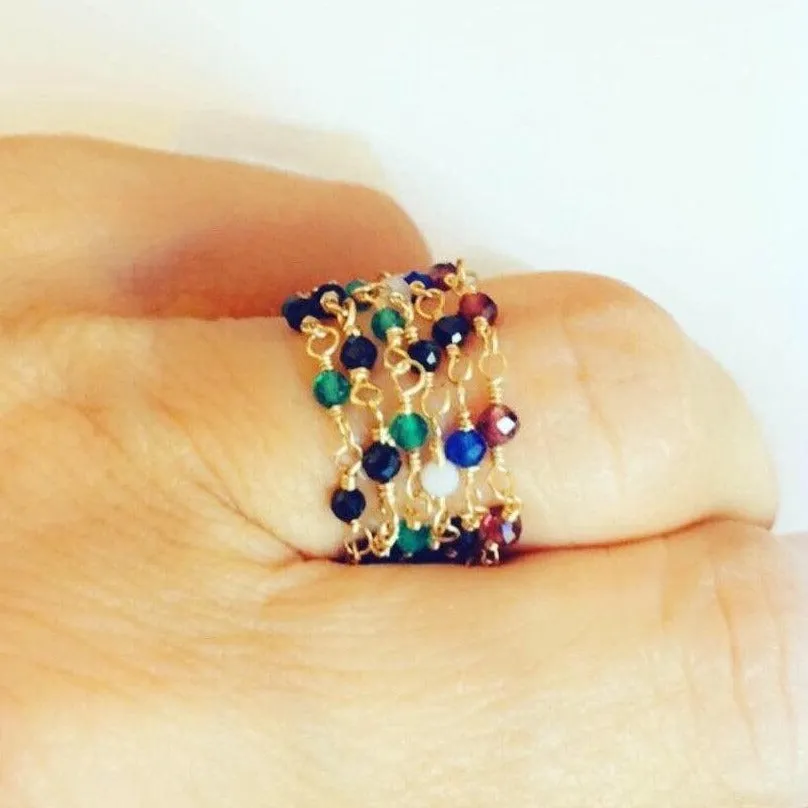 Garnet Beads Ring - Bonbon