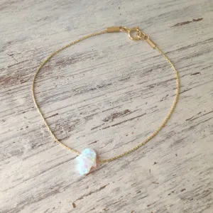 Hamsa birthstone opal bracelet