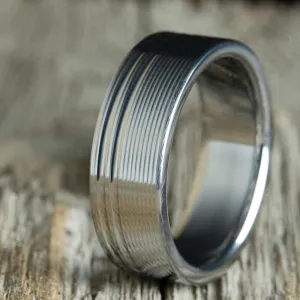 Helios- mens titanium wedding band