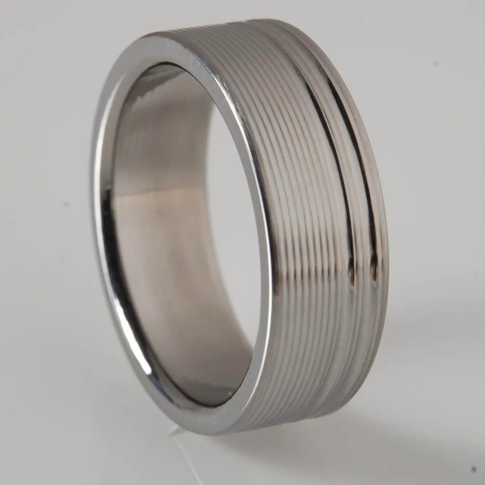 Helios- mens titanium wedding band