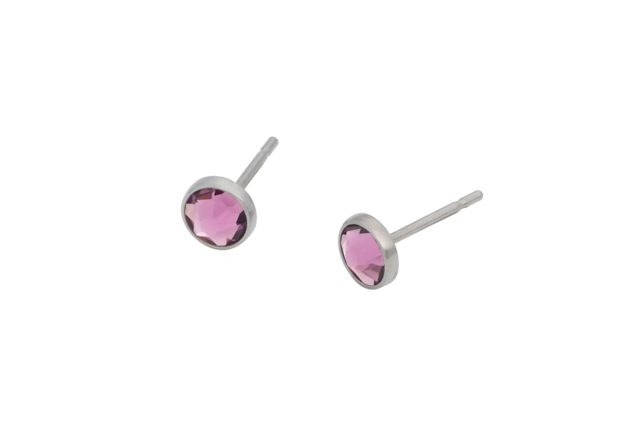 Iris Crystal Pure Titanium Stud Earrings