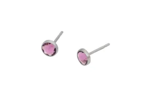 Iris Crystal Pure Titanium Stud Earrings