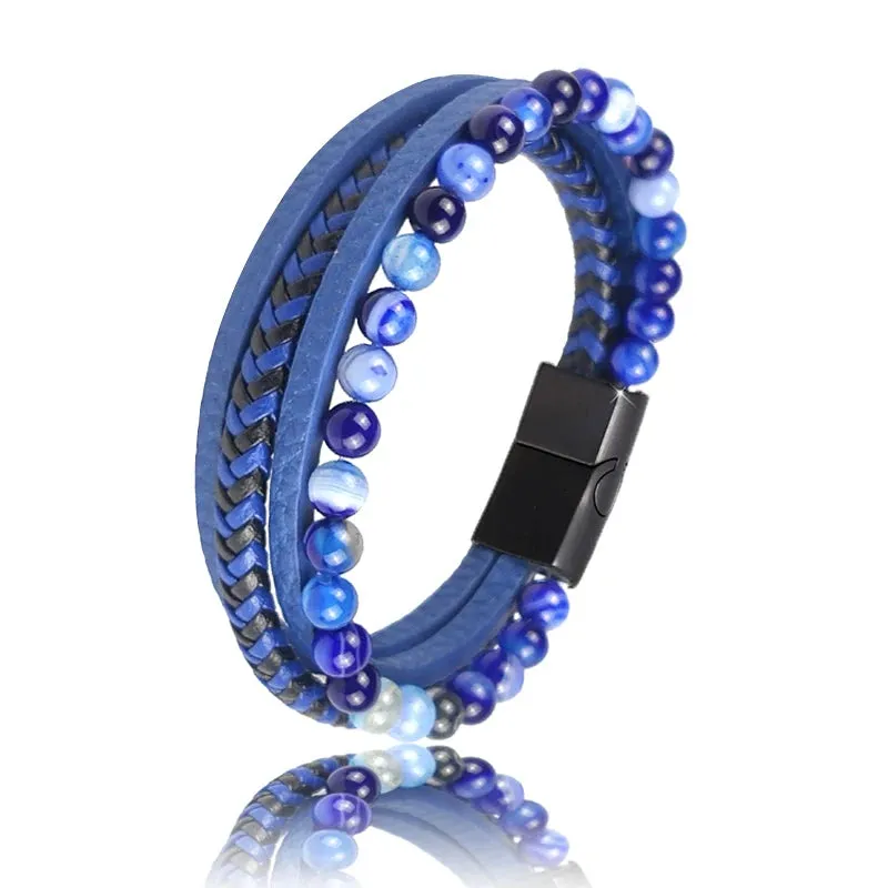 Leather Charm Bracelet for Men/Women