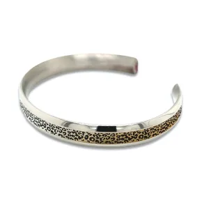 Leopard Print Medium Concave Torc Bangle