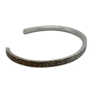 Leopard Print Slim Torc Bangle