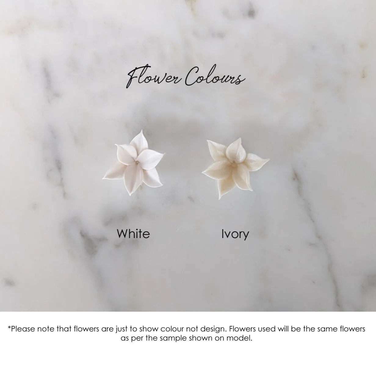 MONROE Clay Flower and Leaf Hair Clip