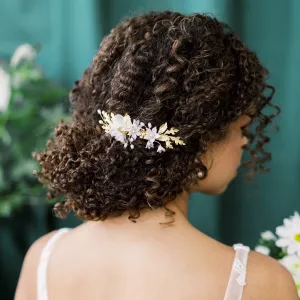 MONROE Clay Flower and Leaf Hair Clip