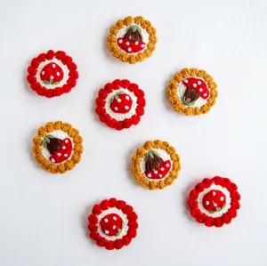 Mushroom and Strawberry Hair Clips
