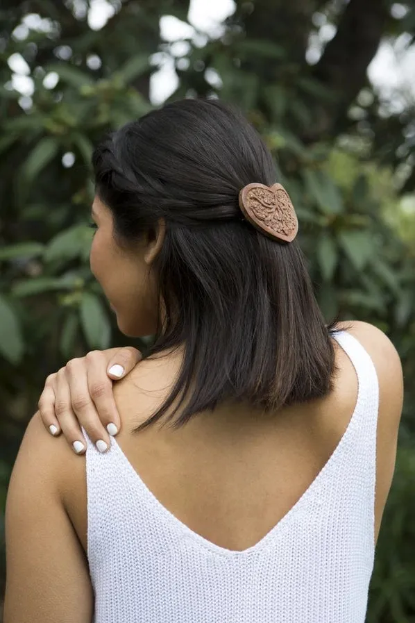 Sonia Floral Heart Barrette