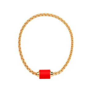 THALASSA YELLOW GOLD CHAIN RED CHIP MAGNET